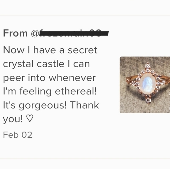 REAL Moonstone Radiant Oval Cut Halo Ring - Picture 8 of 9